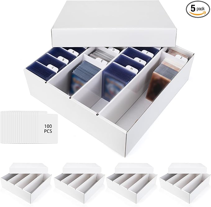 Trading Card Storage Box, 4 Row 3200 Count Collector Cards Box by XRACV