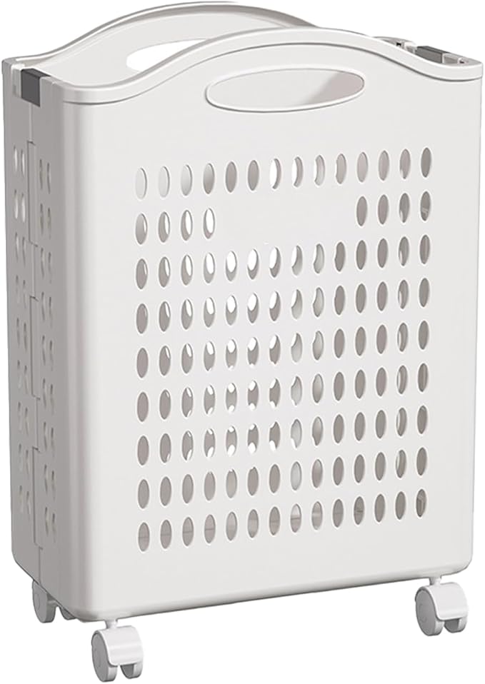 Rolling Laundry Hamper with Wheels - 14W×7.5D×21H Ventilated Plastic Laundry by HomePage