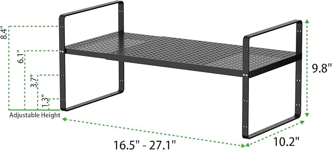 Expandable Cabinet Storage Shelf Stackable Organizer Rack - Image 2
