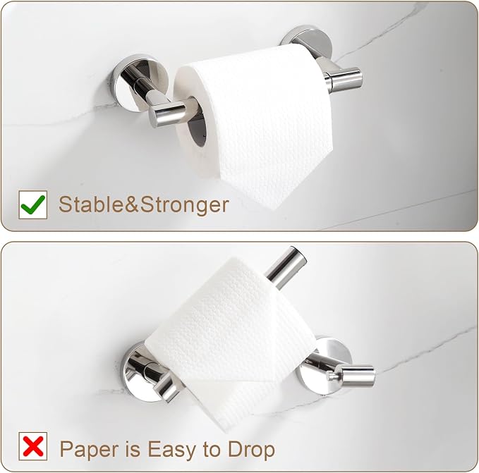 BGL Toilet Paper Holder Mirror Polish Wall Mount, Bathroom Toilet Paper Holder - Image 7