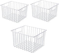 Freezer Wire Baskets Storage Organizer, Household Storage Metal Wire Bins by lonpute