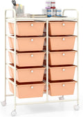 Giantex 10 Drawers Rolling Cart, Classroom Organizers, Storage Cart by Giantex