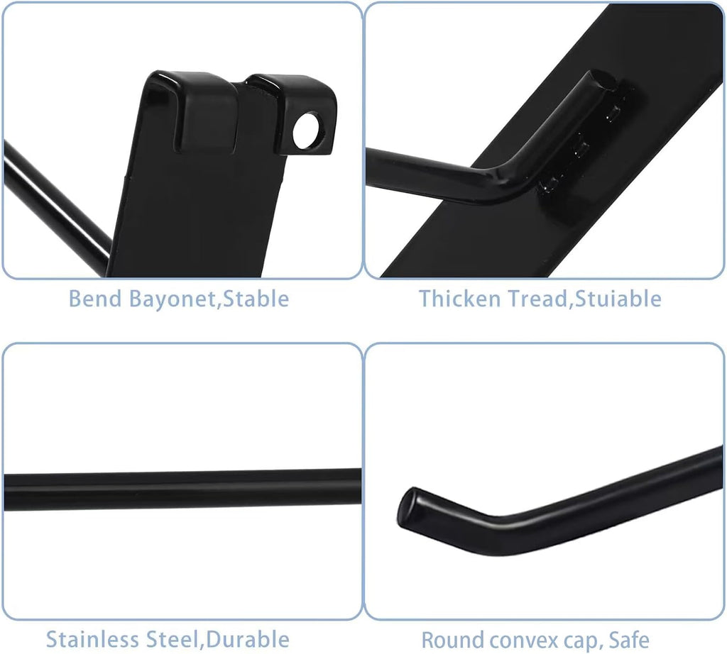 Gridwall Hooks 4 Inch,50PC Display Hooks for Grid Wall, Heavy Duty