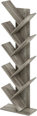 Furinno Tree Bookshelf 9-Tier Floor Standing Tree Bookcase, French Oak by Furinno-FitsYourSpaceFitsYourBudget