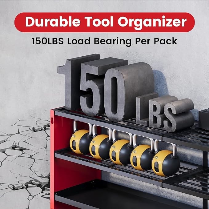 4 Layers Power Tool Organizer Wall Mount - Image 9