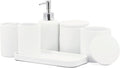 ZCCZ White Bathroom Accessories Set 6 Pieces by zccz