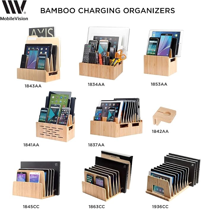 MobileVision Bamboo 10-Port Charging Station & Compatible Adapter - Image 7