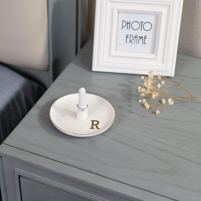 HOME SMILE Initials Ring Holder Jewery Tray - Image 4