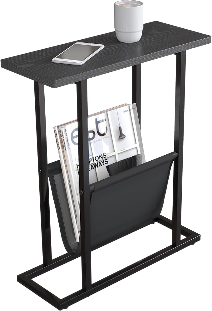 Yusong Narrow Side Table for Small Spaces, Small End Table by Yusong