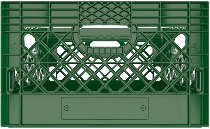 Heavy Duty Plastic Storage Milk Crates, Stackable Utility Organizer Bins - Image 6