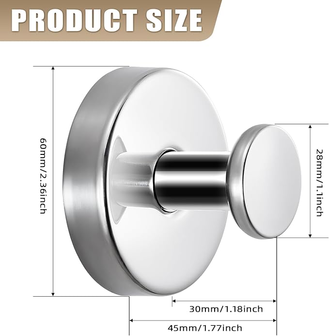 Suction Cup Hooks for Shower No-Drill Bathroom Hooks for Towels, Loofah - Image 7