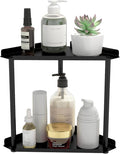 2 Tier Bathroom Counter Organizer, Vanity Organizer Corner Shelf, Makeup by Jesginboo