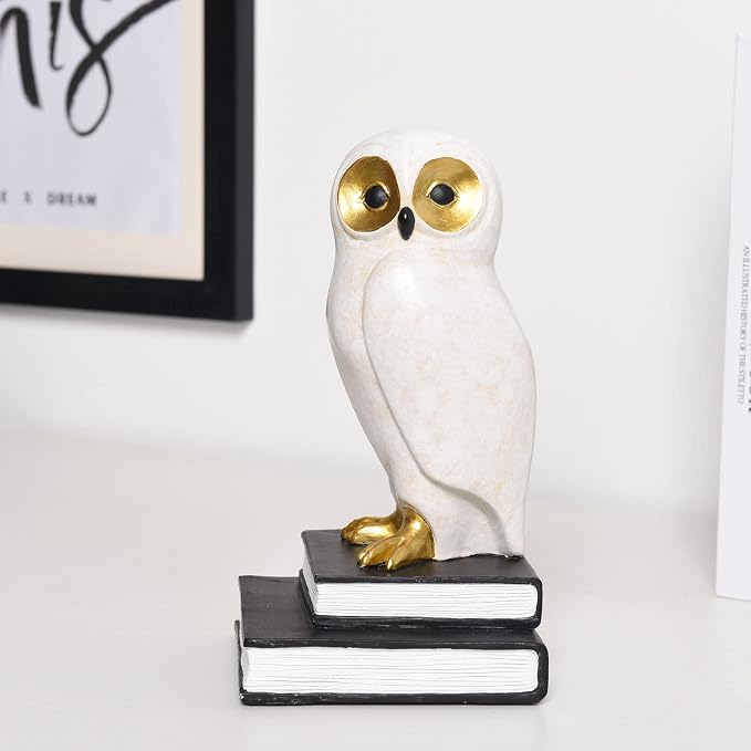 Book Ends for Shelves, Owl Decorative Bookends Bronze Bird Book Stopper Unique - Image 9