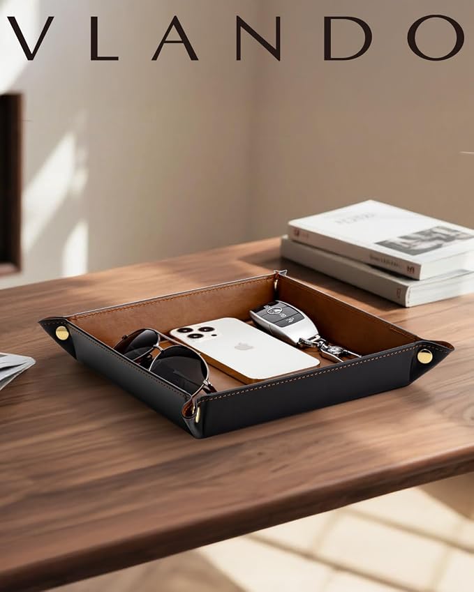 Valet Tray for Men Women, Nightstand Organizer Vanity Catchall Holder for - Image 6