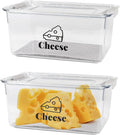 Cheese Holder Food Storage, Airtight Cheese Storage Box with Lid- Non