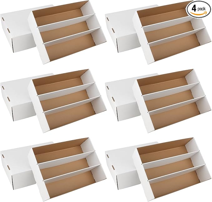 6 Pack Trading Card Storage Box, Protecting and Organizing Soccer, Basketball by HIMOMO