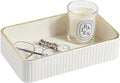 Desk Organizer Tray, PU Leather Valet Tray Nightstand Organizer Cologne Perfume by MEIBOOCH