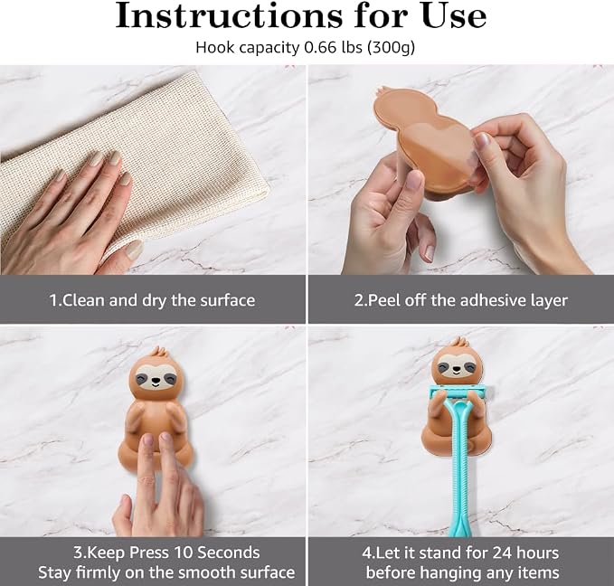 Cute Sloth Razor Holder Shower, Cute Gadgets Leg Razor Holder, Funny Bathroom - Image 3