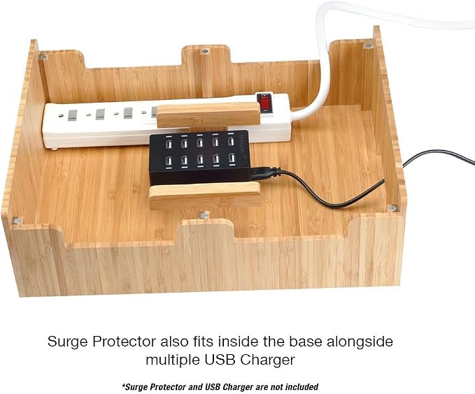 MobileVision Bamboo 10-Port Charging Station & Docking Organizer - Image 3