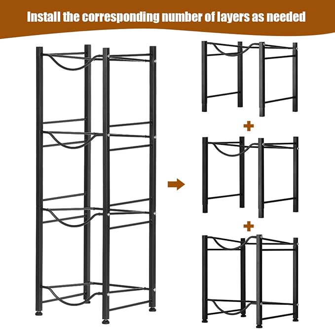 smusei 5 Gallon Water Bottle Holder 4 Tier Water Cooler Jug Stand Storage - Image 3