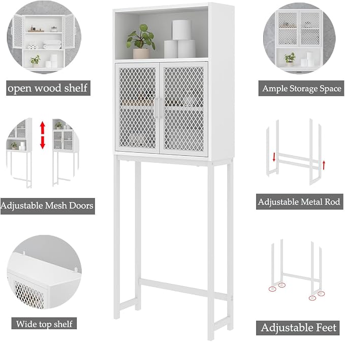 Launica Over The Toilet Storage, Industrial Bathroom Organizer Over Toilet - Image 4