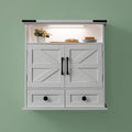 Bathroom Wall Cabinet, 23x25 Inch Farmhouse Medicine Cabinet Over Toilet by OONNEE
