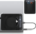 Lacdo Portable External Hard Drive Carrying Case, 2-Pocket Stick on Pouch Holder by Lacdo