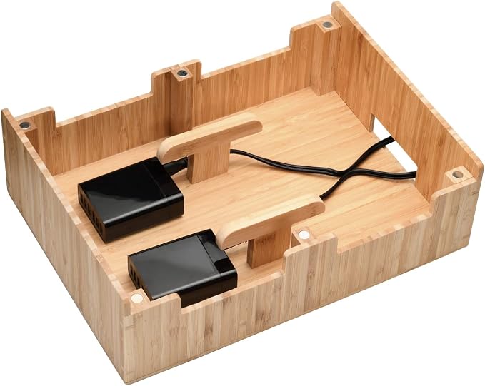 MobileVision 10-Port Bamboo Charging Station Includes 2 Powermod 6 USB Port - Image 2