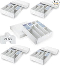 4 Row Trading Card Storage Box, 5 Pack 3200 Count White Cardboard Storage Box by XRACV
