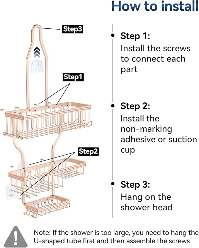 YASONIC Shower Caddy Hanging - Image 7