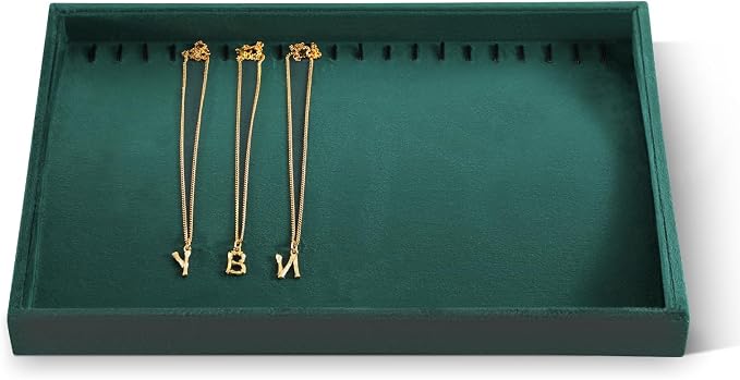 Necklace Storage Tray, Velvet Bracelet Display, Premium Jewelry Organizers by Yinbeini