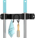 Broom Holder Wall Mount, Stainless Steel Mop and Broom Organizer, Broom Hanger by AURIKAR
