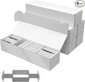 Laminated Trading Card Storage Box, Glossy White Cardboard Collector Box by XRACV
