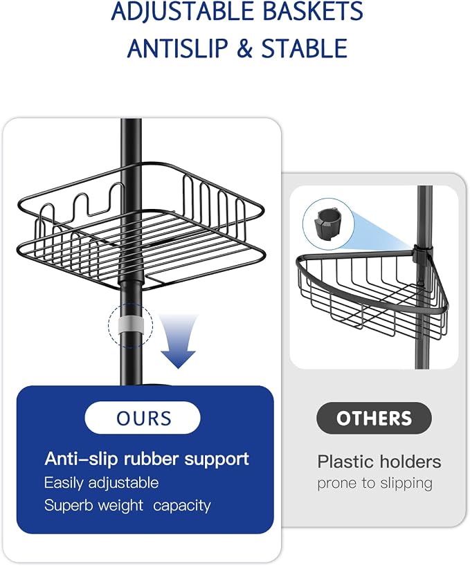 SEIRIONE Rustproof Shower Caddy and Organizer Corner - Image 7
