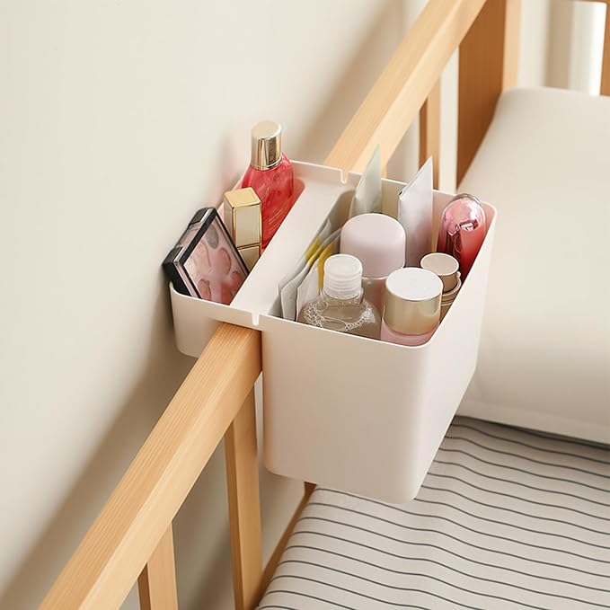 Double-Layer Bedside Pocket Organizer, HIPS Storage Holder - Image 3
