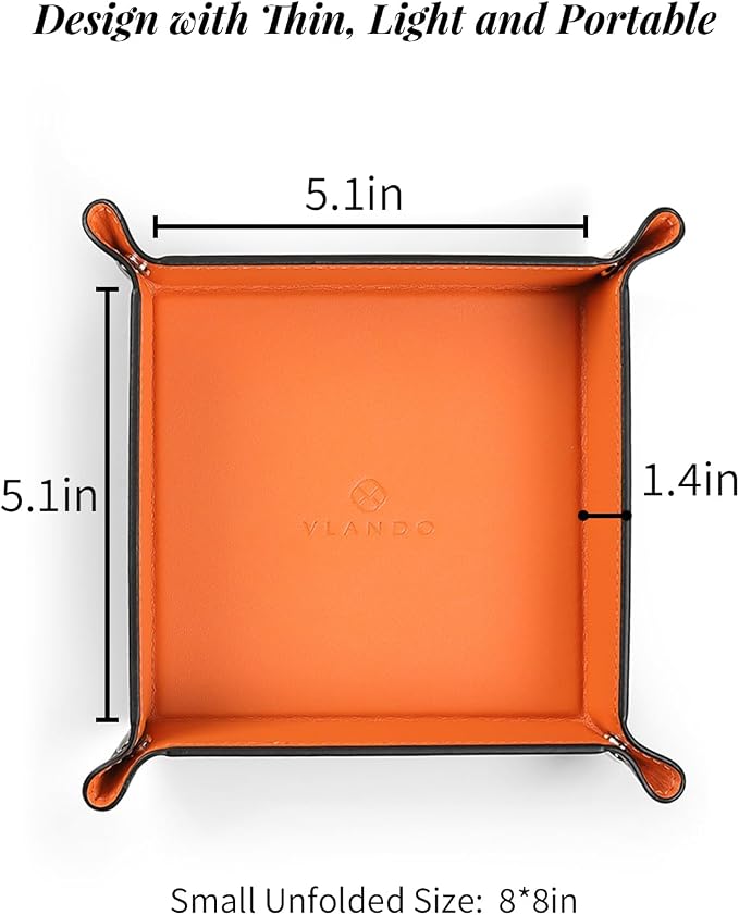 Vlando Valet Tray for Men Women, Nightstand Organizer Vanity Catchall Holder - Image 3