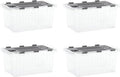 Superio Storage Bins with Lids, Stackable Totes, BPA Free, Odor Free, Organizer by Superio