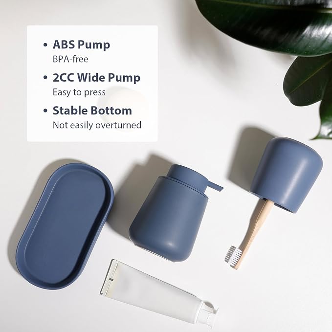 INGOFIN 3 Pcs Ceramic Bathroom Accessory Set - Image 6