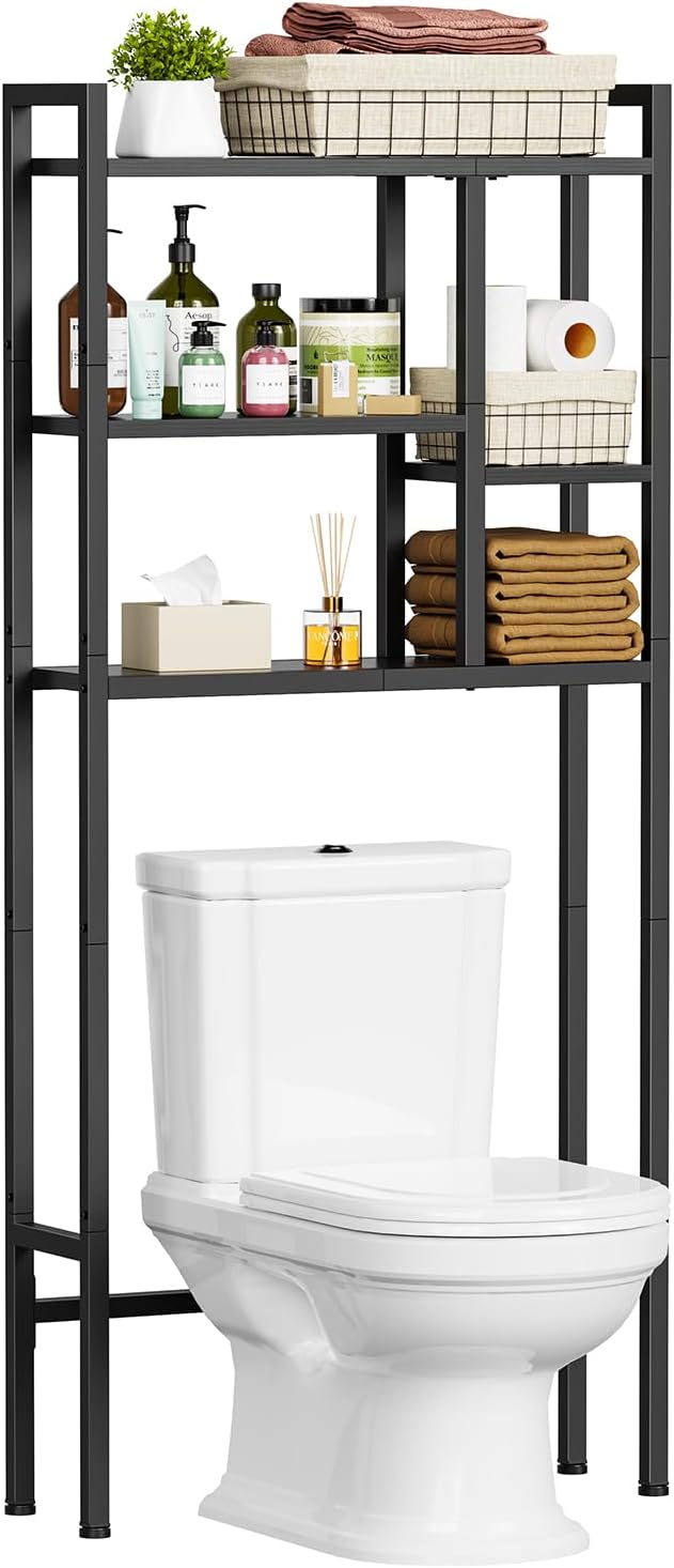Over The Toilet Storage Rack, 3-Tier Bathroom Organizer Over Toilet, Wooden - Image 8