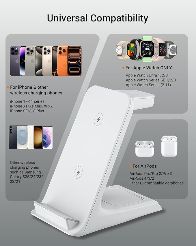 Wireless Charger for Thick Cases of 10MM/Otterbox/for Popsocket, 3 in 1 - Image 6