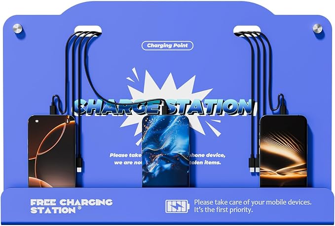 8-Port Wall Mounted Charging Station by Unknown