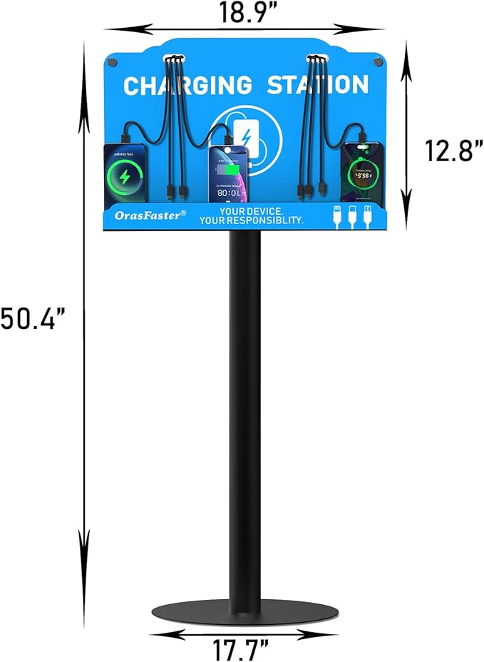 Floor Standing Cell Phone Charging Station Multi-Device Station - Image 2