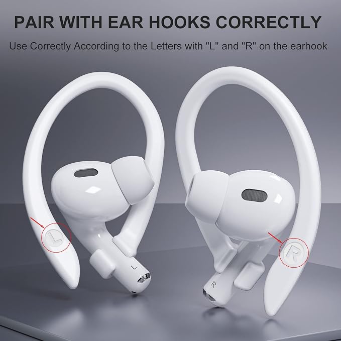2 Pairs AirPods Ear Hooks for AirPods Pro 2, AirPods Pro, AirPods 4, 2 & 1 - Image 4