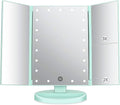 deweisn Tri-Fold Lighted Vanity Tabletop Mount Mirror by deweisn