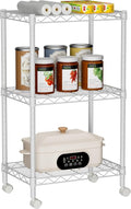 Small 3 Tier Shelves Storage Wire Shelving Unit Metal Shelf Adjustable by Golpart