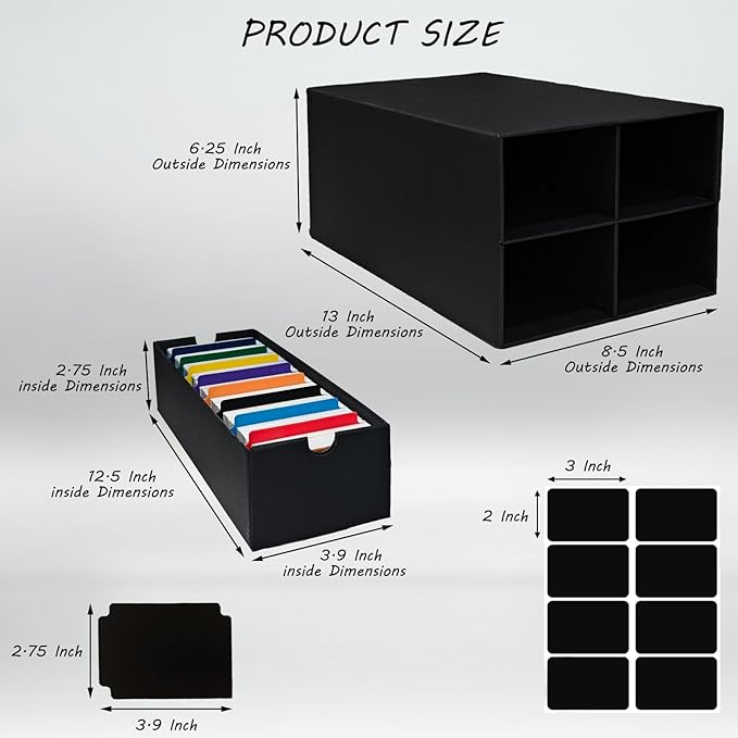 6 Sets Trading Card Storage Boxes, Includes 24-750 CT Boxes & 96 Dividers - Image 2