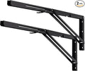 YUMORE Folding Shelf Brackets, 24 Inch Heavy Duty L Bracket, Max Load: 330lb by YUMORE