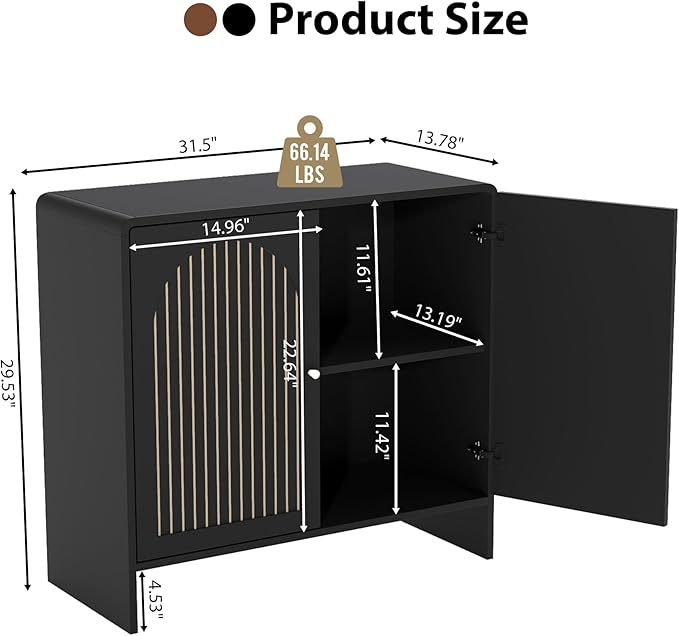 Black Sideboard Buffet Cabinet - Image 2