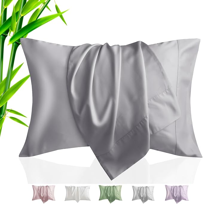 TELUS Pillow Cases Queen Size 2 Pack, Bamboo Rayon & Lyocell Pillowcase by TELUS