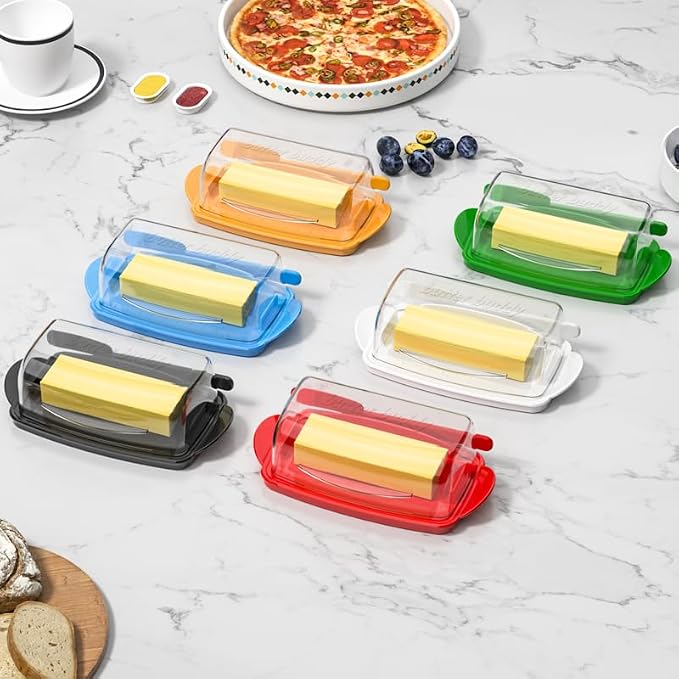 Butter Dishes with Lid for Countertop Refrigerator, Non-Slip Bottom Butter - Image 7
